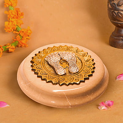 Divine Silver Laxmi Charan Paduka | Silver Pooja Items