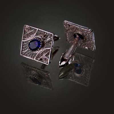 Malhar Royalè Silver Cufflinks Malhar Royalè Silver Cufflinks