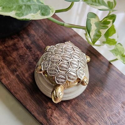 Spiritual Guardian: Silver Tortoise Vastu Charm