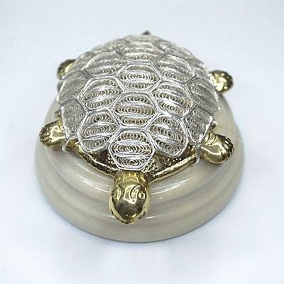 Spiritual Guardian: Silver Tortoise Vastu Charm