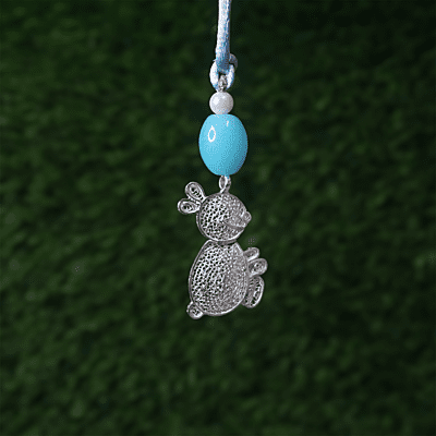 Silver Bunny Lumba Rakhi