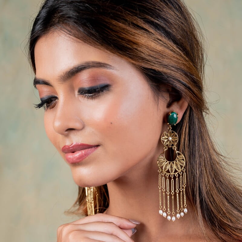 Nayanika Gold Plated Silver