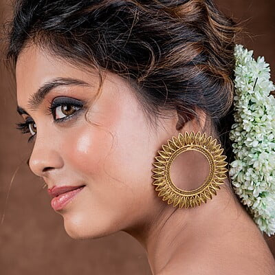 Arunima Gold Coated Silver Earrings