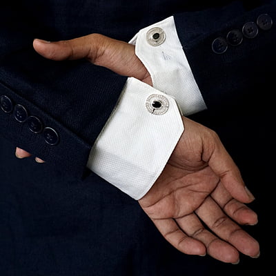 Amey Handcrafted Silver Cufflinks