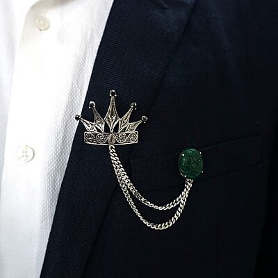 Shaurya Crown Brooch