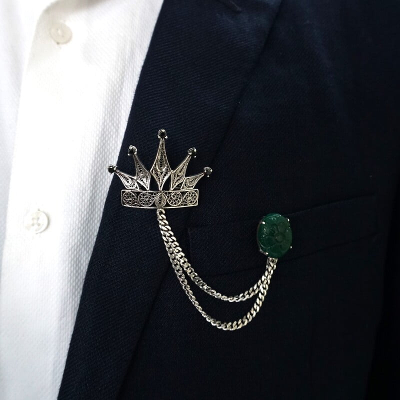 Shaurya Crown Brooch