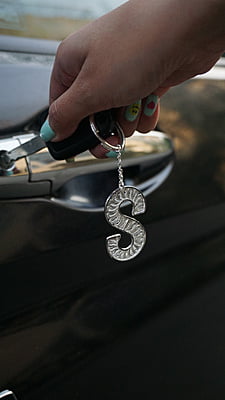 Dazzling Initials Fancy Alphabet Keychain