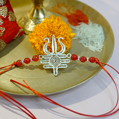 Trishul Silver Rakhi