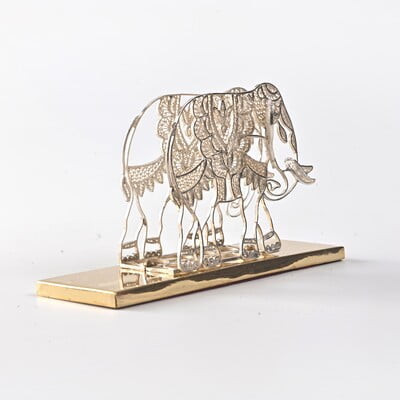 Majestic Elephant filigree napkin holder