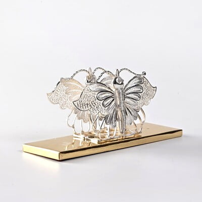 Dazzling butterfly filigree napkin holder