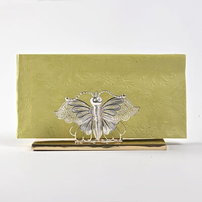 Dazzling butterfly filigree napkin holder