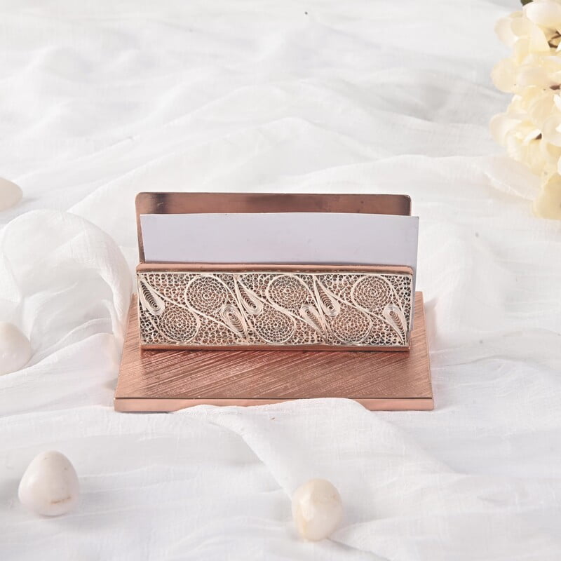 Silver filigree visiting card holder Silver filigree visiting card holder