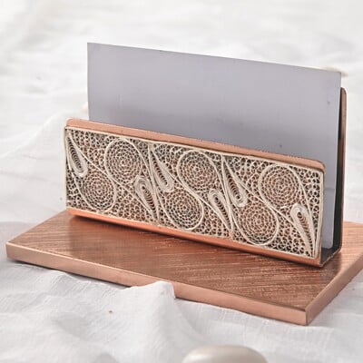 Silver filigree visiting card holder Silver filigree visiting card holder