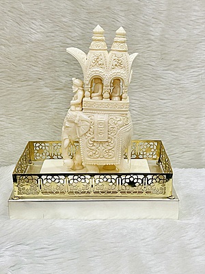 Intricate Cutwork Hauda