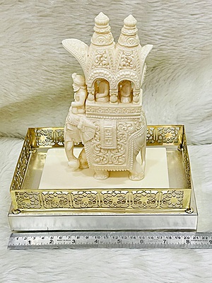 Intricate Cutwork Hauda