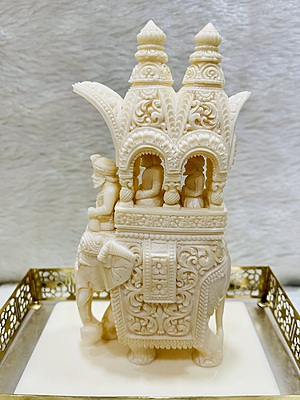 Intricate Cutwork Hauda