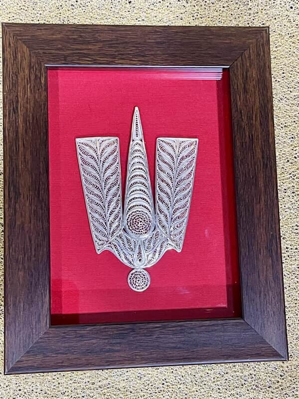 Divine Silver Filigree Bhagwan Vishnu Tilak Divine Silver Filigree Bhagwan Vishnu Tilak