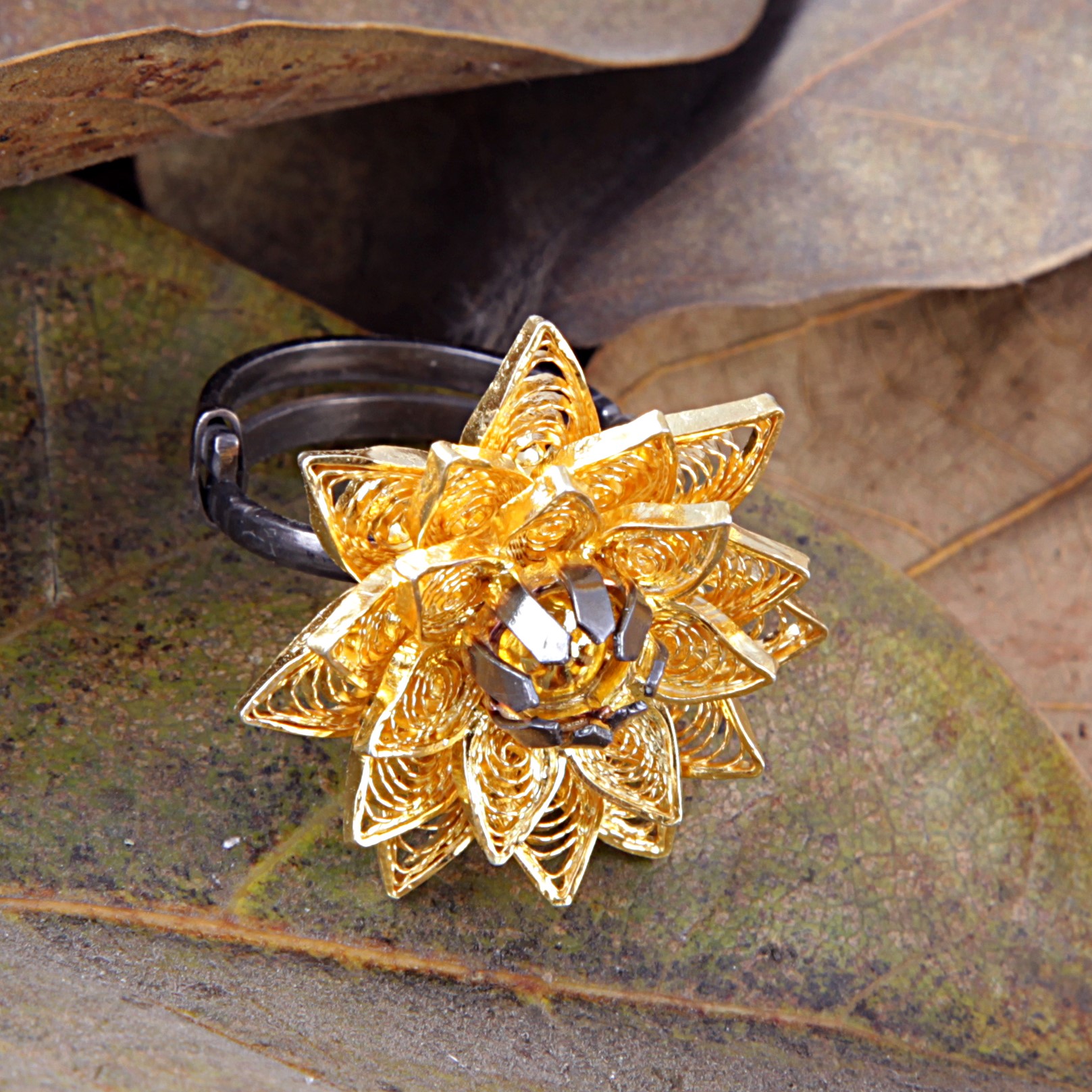 Lotus shop gold ring