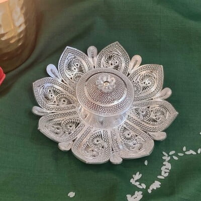 Floral Roli Chawal Filigree Chopda